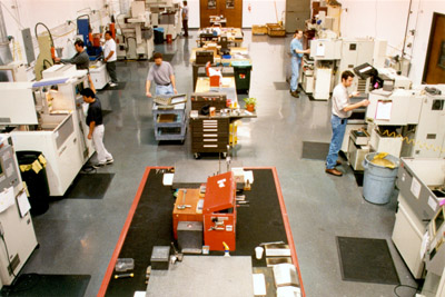 Wire EDM shop floor showing the various wire, sinker and small hole burning machines