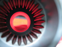 View of an internal spline inside a sinker EDM machined process drive gear